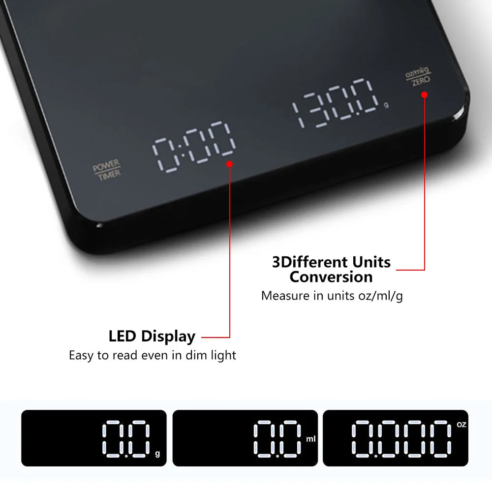 Scalixuz Kitchen Scale with Timer & 0.1g Precision