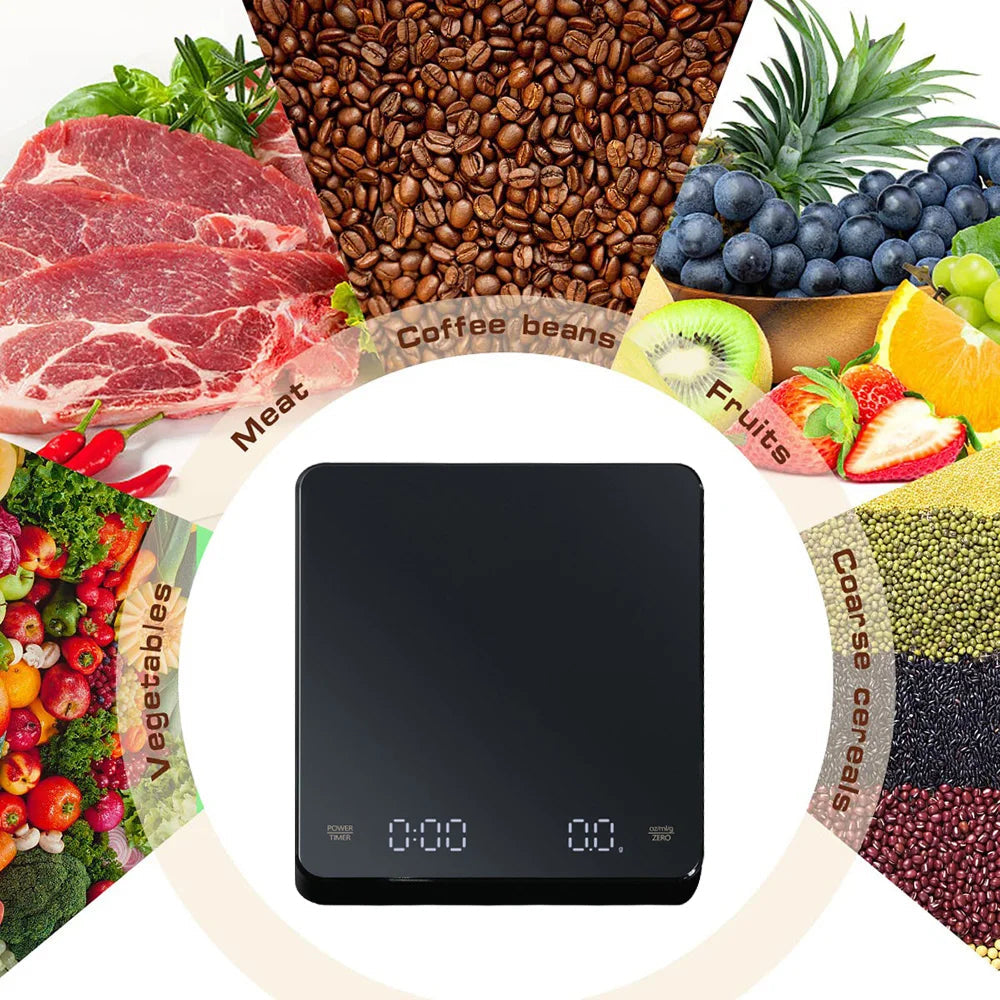 Scalixuz Kitchen Scale with Timer & 0.1g Precision