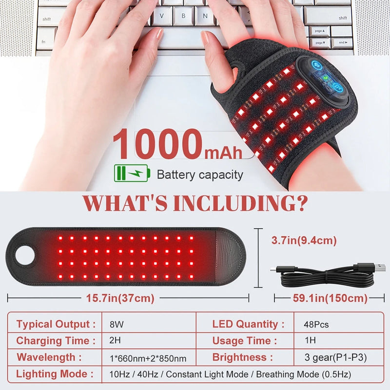 TheraWri Red Light Therapy Wrist Wrap