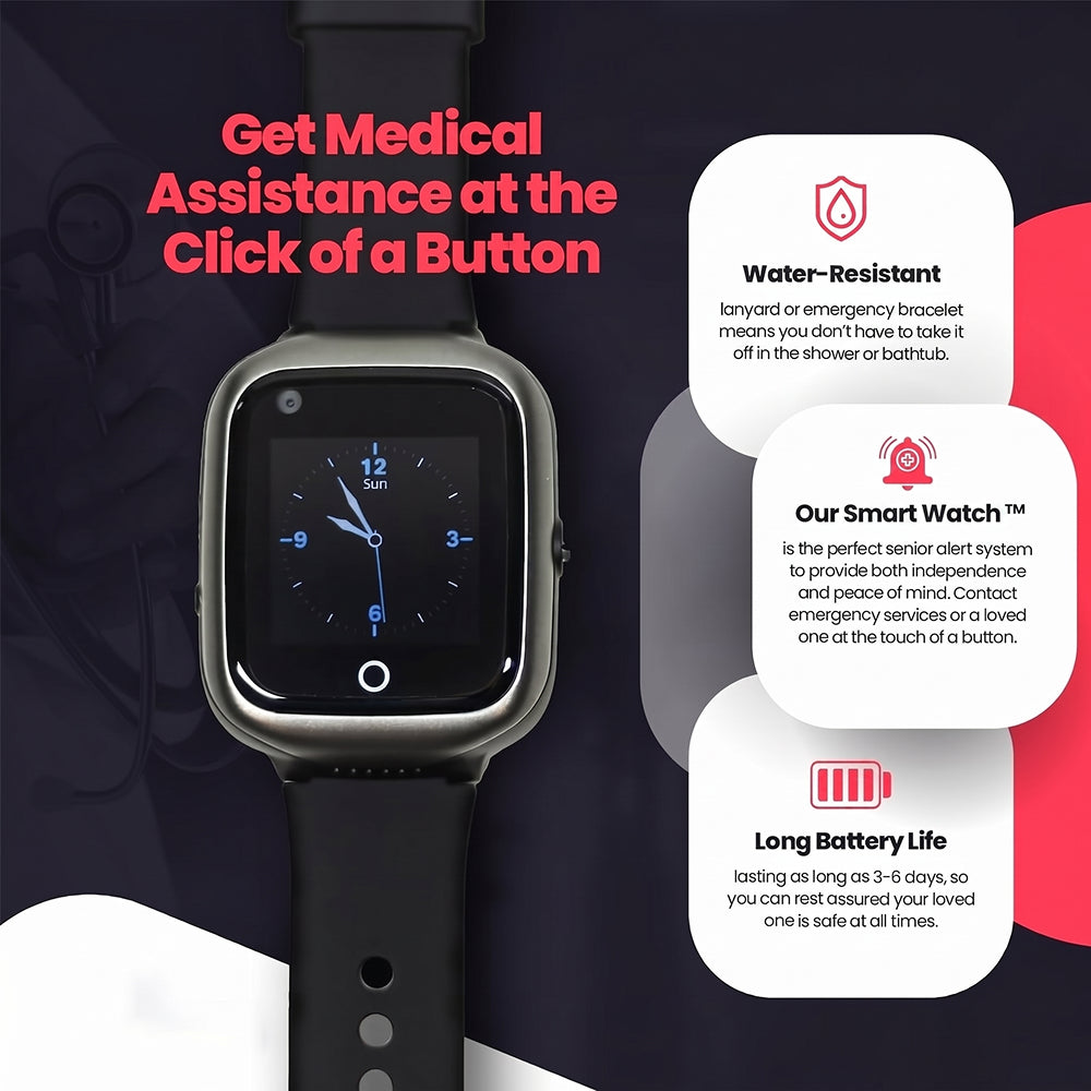 Best Smartwatch with Fall Detection & GPS Tracking | Watliqox V3