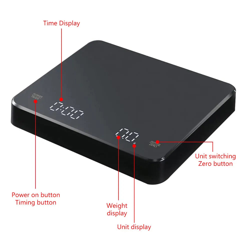 Scalixuz Kitchen Scale with Timer & 0.1g Precision