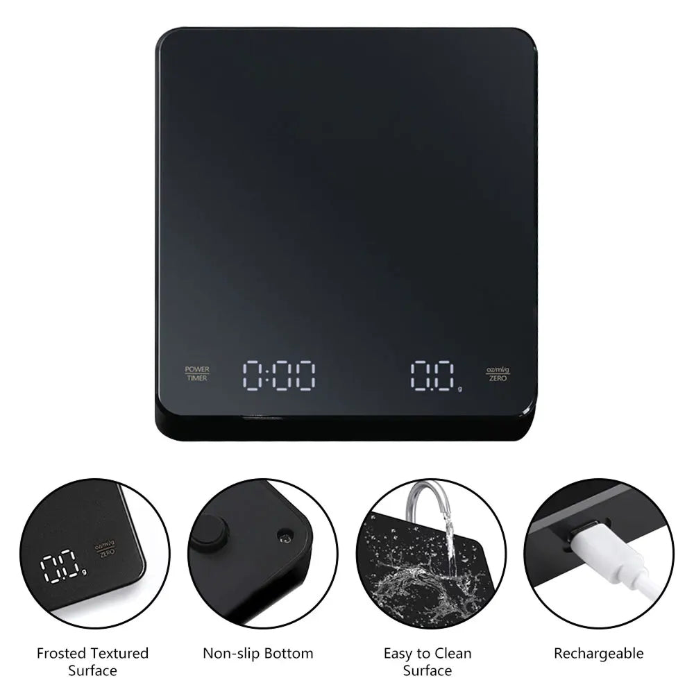 Scalixuz Kitchen Scale with Timer & 0.1g Precision