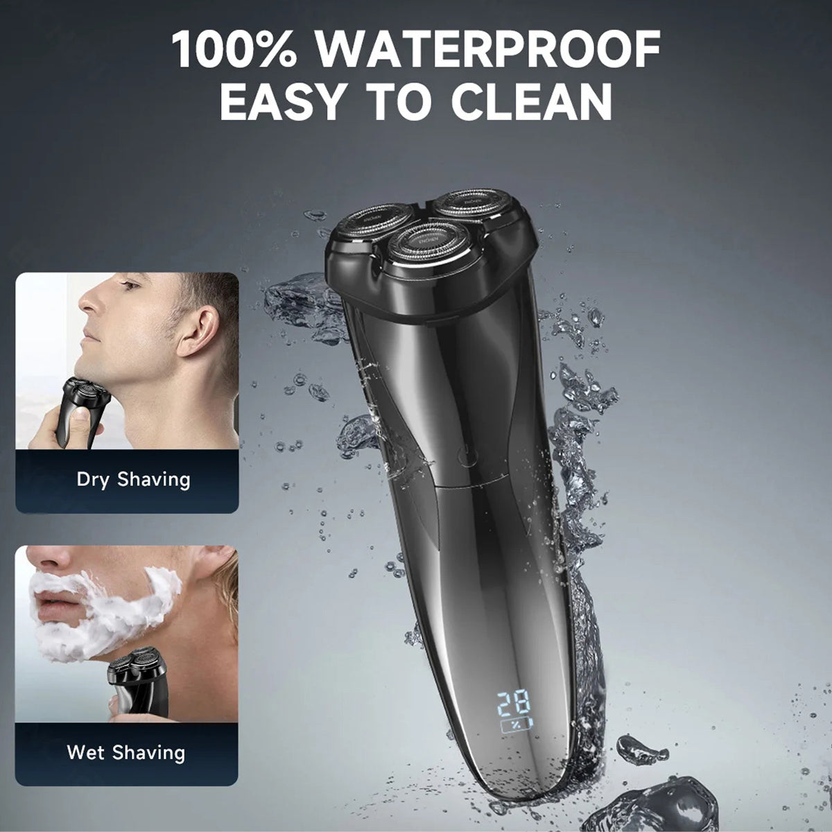 RaZorxus Electric Shaver for Men | IPX7 Waterproof Wet/Dry Shave