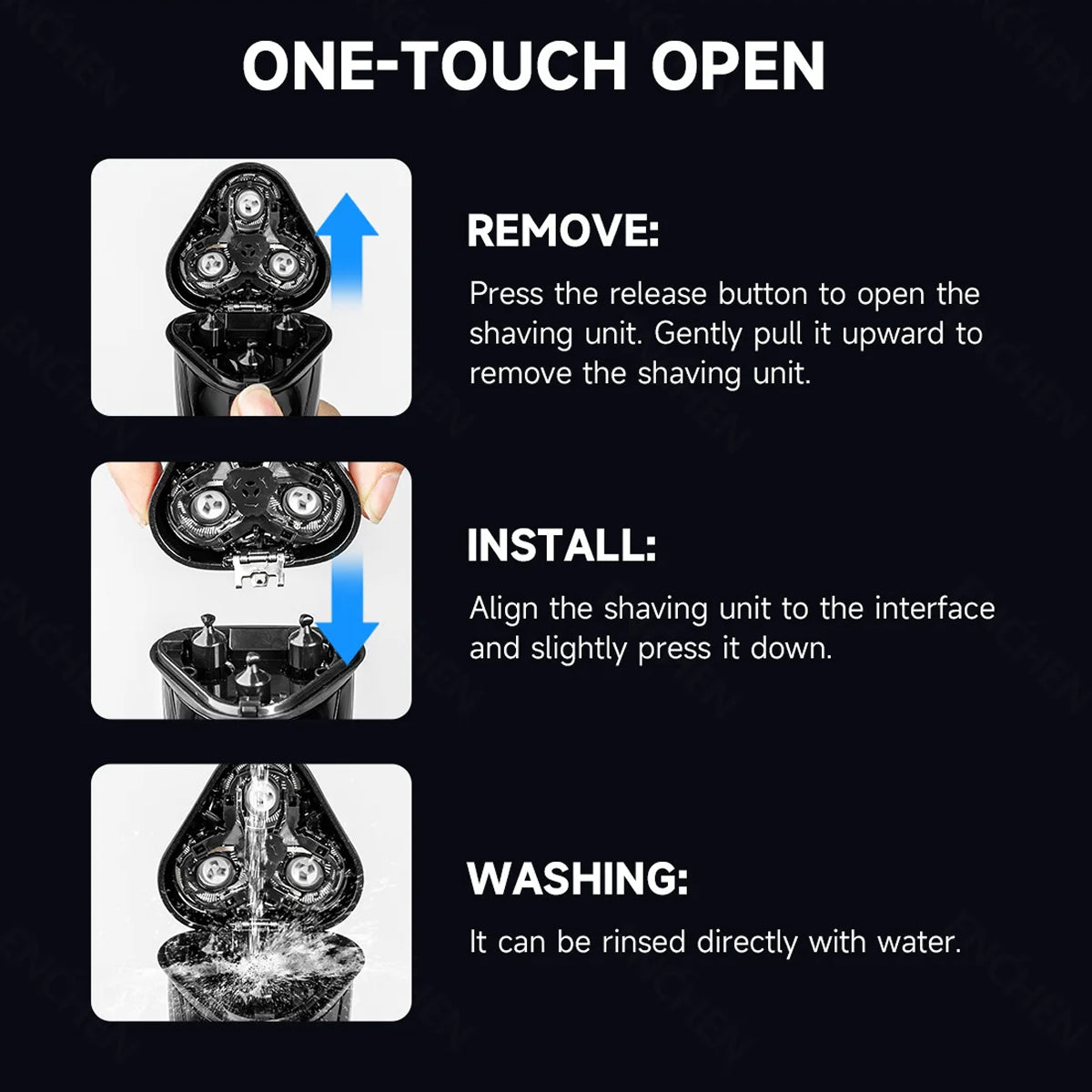 RaZorxus Electric Shaver for Men | IPX7 Waterproof Wet/Dry Shave