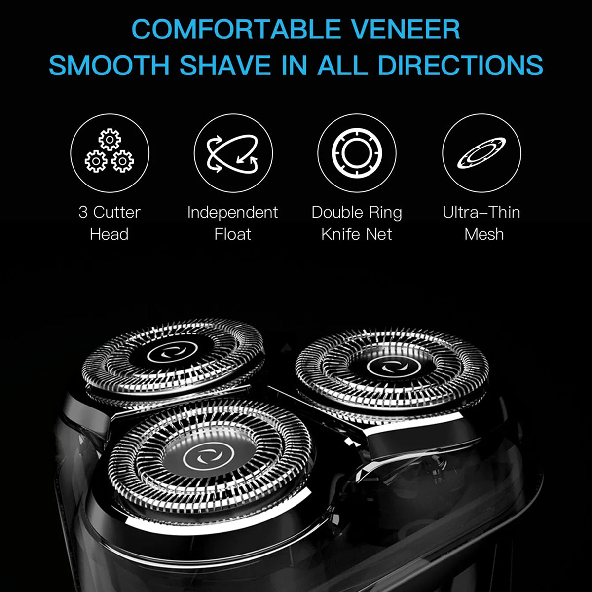 RaZorxus Electric Shaver for Men | IPX7 Waterproof Wet/Dry Shave