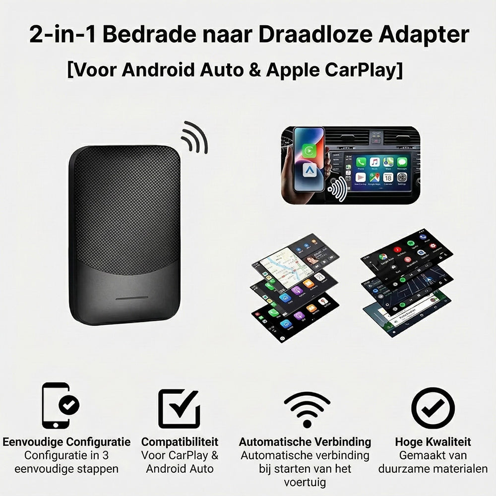 SyniRider Draadloze Carplay Adapter