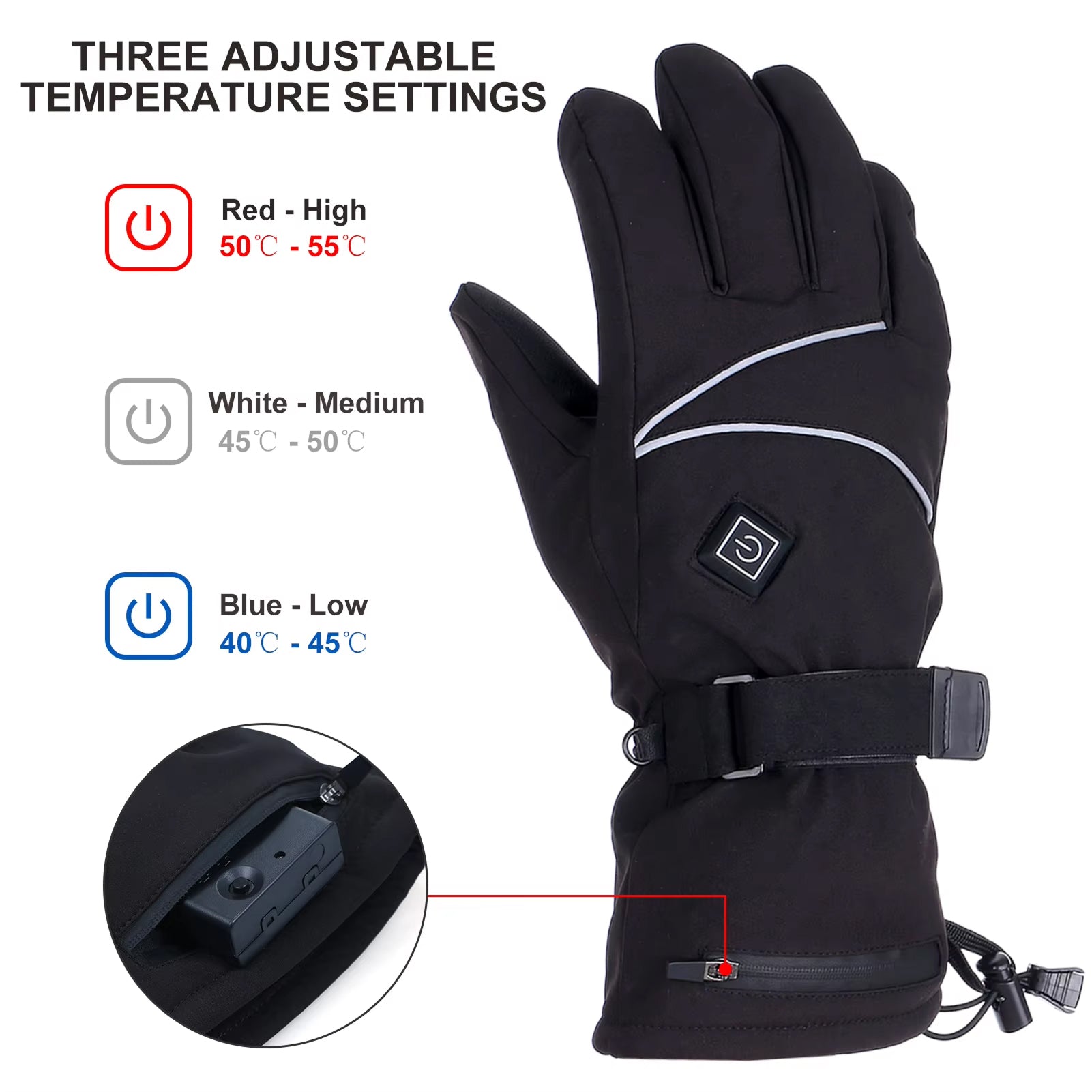 WarmMitz Heated Ski Gloves