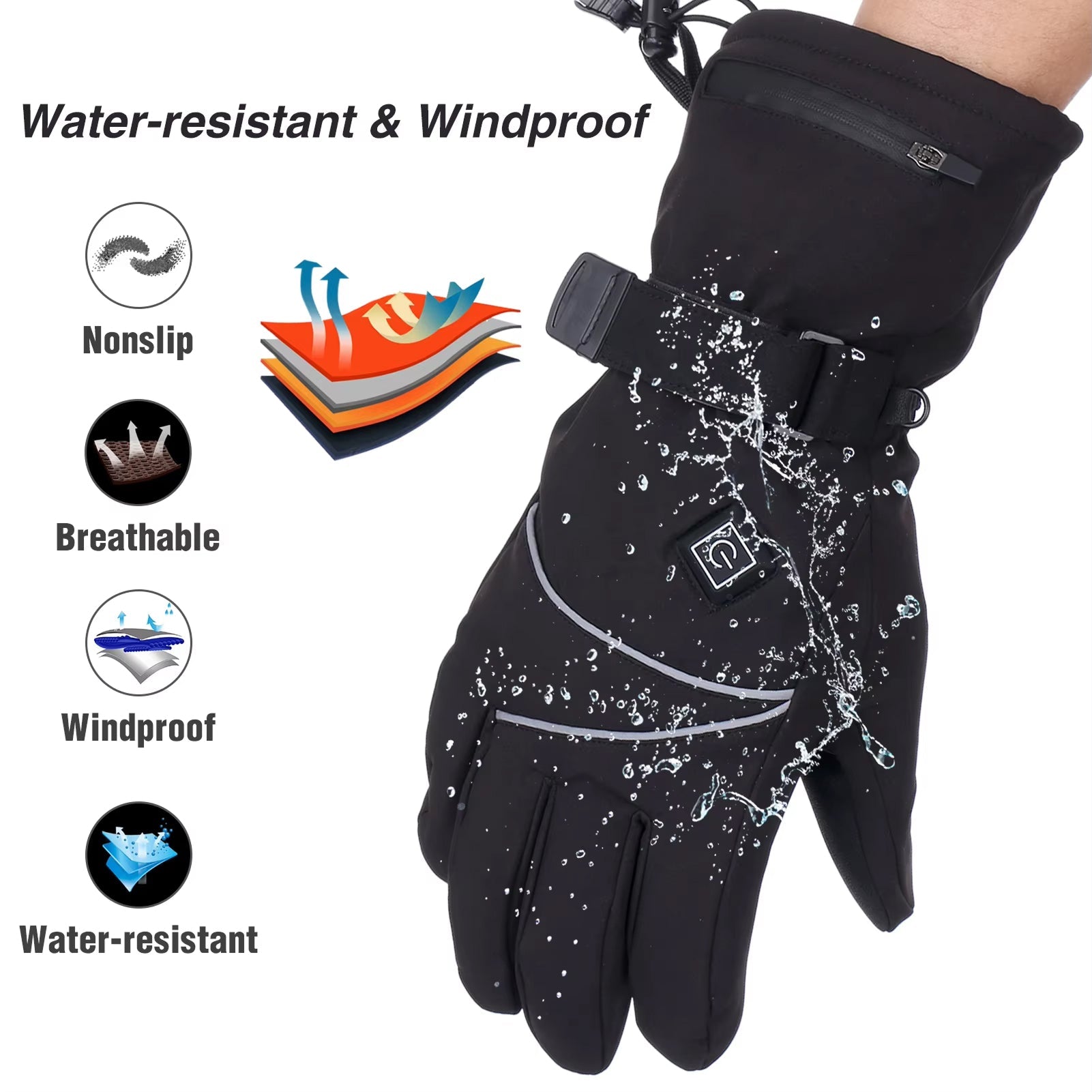 WarmMitz Heated Ski Gloves