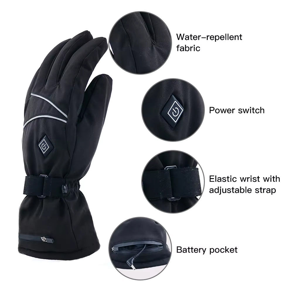 WarmMitz Heated Ski Gloves